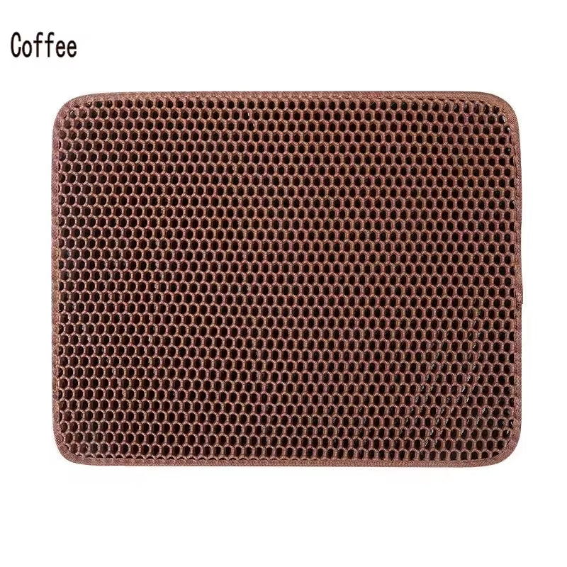 Introducing the Cat Litter Mat: A Double Layered Fortress Against Feline Messes - Waterproof, Non-Slip, and Totally Washable! Your Cat’s New Favorite Hangout (Seriously, They’ll Think It’s a Bed)!