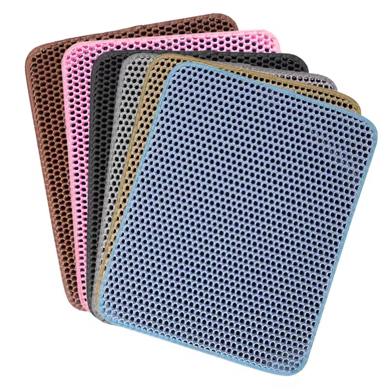 Introducing the Cat Litter Mat: A Double Layered Fortress Against Feline Messes - Waterproof, Non-Slip, and Totally Washable! Your Cat’s New Favorite Hangout (Seriously, They’ll Think It’s a Bed)!