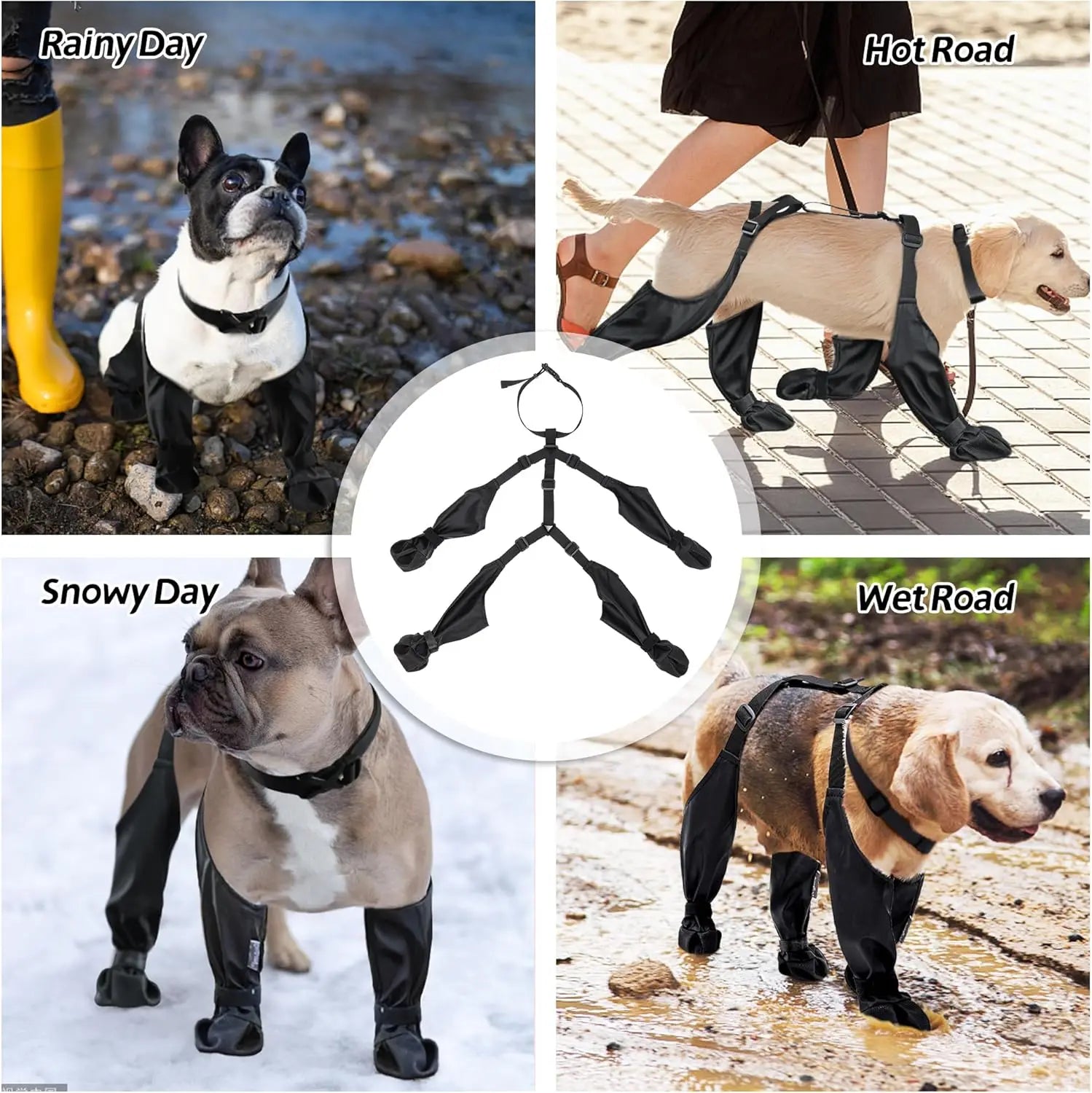 Paw-sitively Waterproof Dog Boots for Your Posh Poodle, Bouncing Bulldog, and Fashionable Frenchie - Comfort and Safety for All Adventurous Woofs!