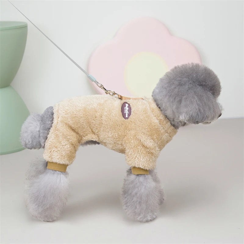 Camo-licious Puppy Fleece Jumpsuit - Keep Your Pooch Cozy and Cute in Style!