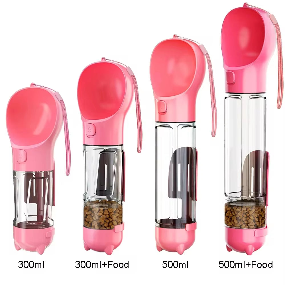 The Ultimate Adventure Buddy: Portable 3-in-1 Water Bottle, Food Feeder & Poop Dispenser for Your Furry Friends!