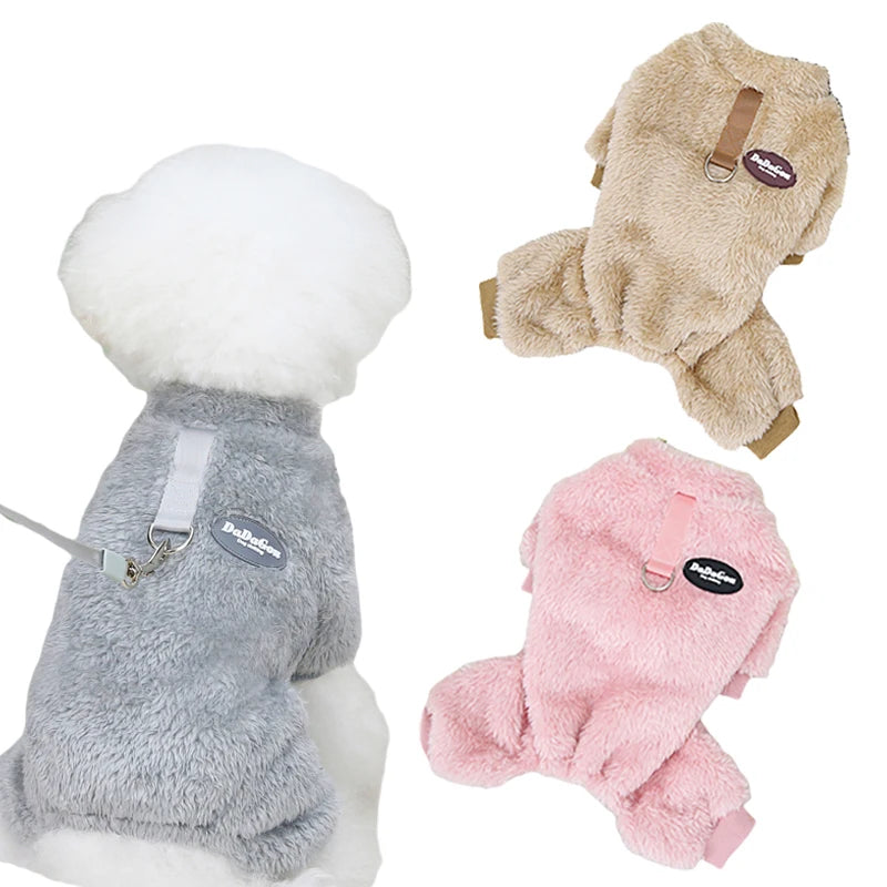 Camo-licious Puppy Fleece Jumpsuit - Keep Your Pooch Cozy and Cute in Style!