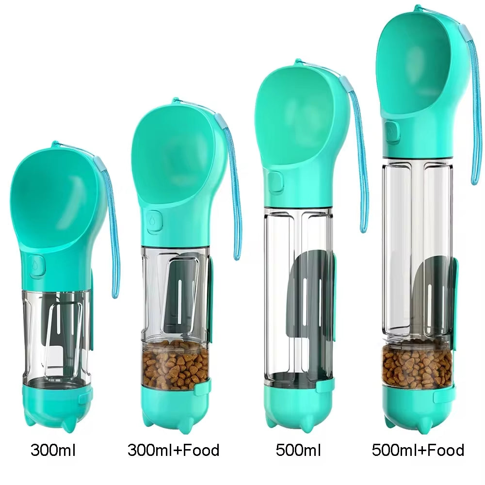 The Ultimate Adventure Buddy: Portable 3-in-1 Water Bottle, Food Feeder & Poop Dispenser for Your Furry Friends!